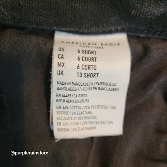 American Eagle Jeans 6 S Jegging Mid Rise Next Level Stretch Black Wash Denim - Picture 6 of 13